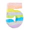 5 Pinata - Large Number 5 Pinata, Pastel Rainbow Pinata, 5th Birthday Decorations for Girls (14.7 x 4 x 21 inches)